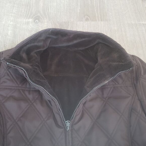 Weatherproof Garment Company Women's Reversible Brown Size M Quilted Jacket Coat - Picture 3 of 8